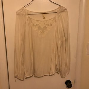 White lace long sleeve